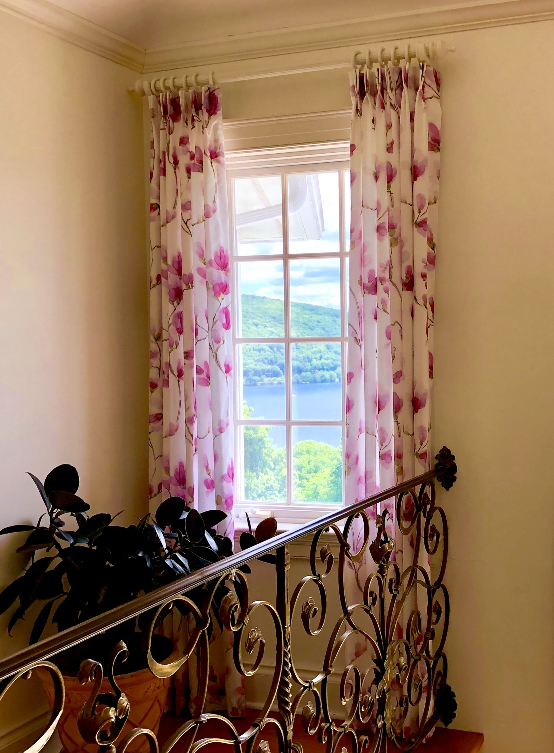Floral sheer drapes
